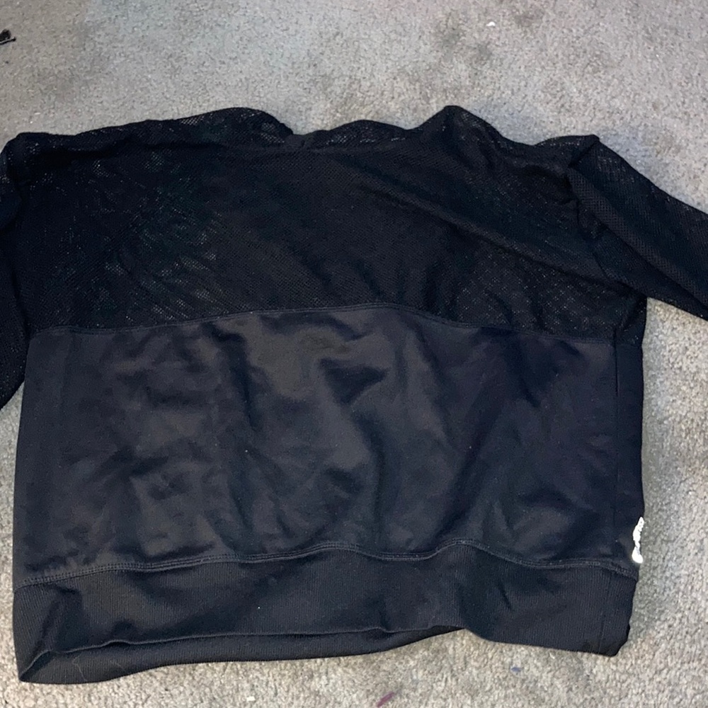 Half Mesh long sleeve shirt.